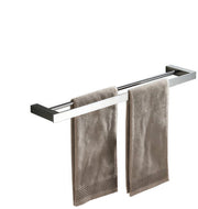 Scaffale per asciugamani - Montaggio a parete - In acciaio inossidabile - Laccato - Due appigli per asciugamani - Ideale per bagno e toilette - 40 cm