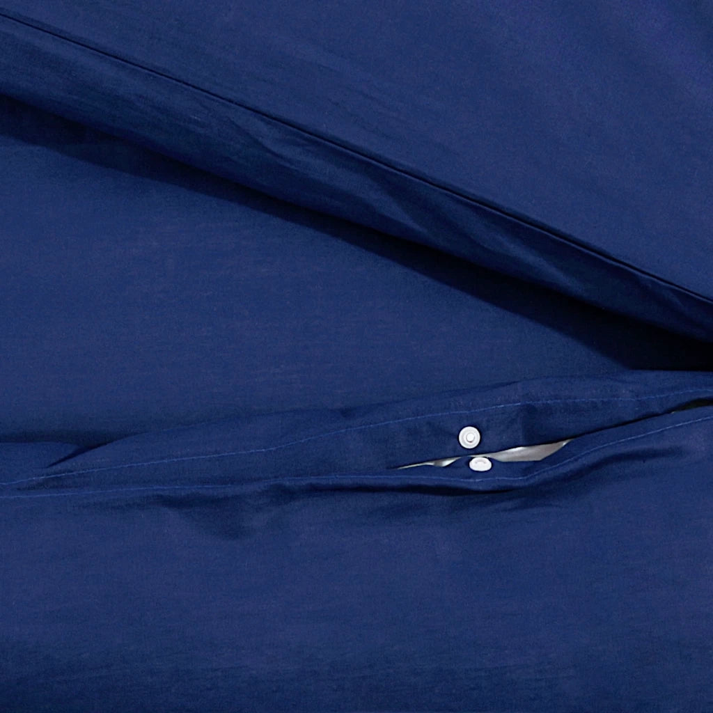 Set Copripiumino Blu Marino 140x200 cm in Microfibra Leggera CFW9615568