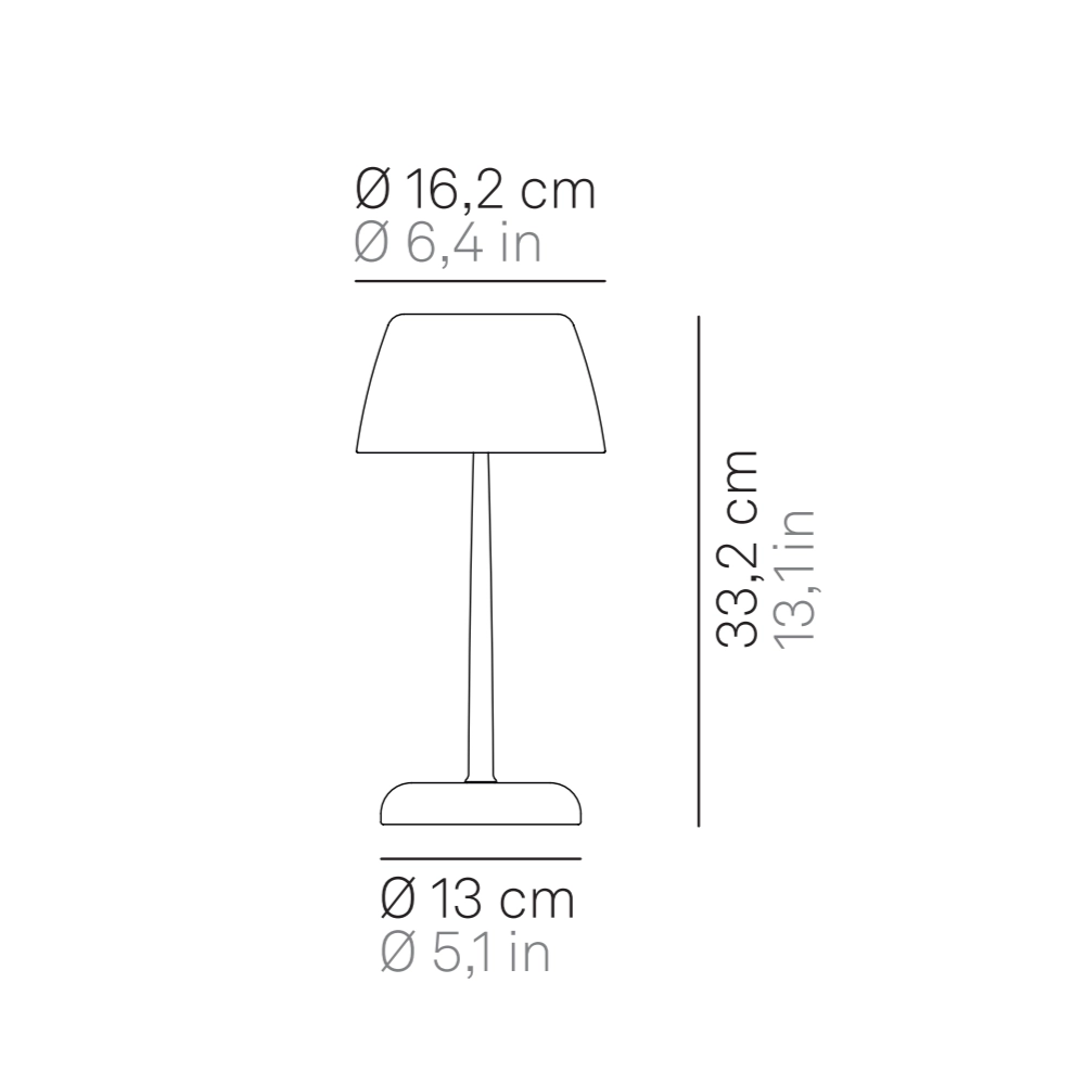 Lampada Smart Trilli Wi-Fi Zafferano - Led Ricaricabile, Touch, App Wi-Fi, Ceramica Decorata Bianca e Nera