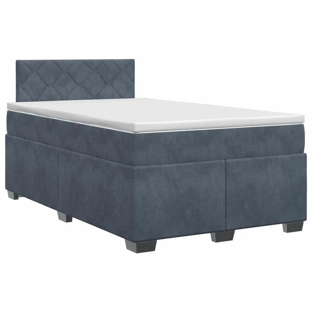 Letto box spring con materasso Grigio Scuro 120 x 200 cm 3450699