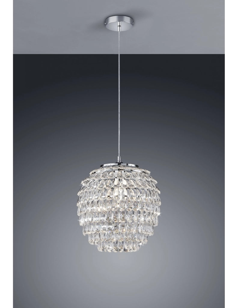 Sospensione Petty Grappolo Gemme Gocce Ø35 cm Trio Lighting