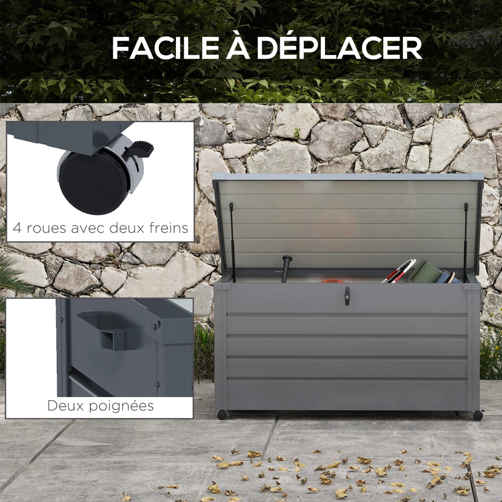 Coffre da esterno 311L ¨C zephmum ¨C grigio acciaio 120x62x66 cm
