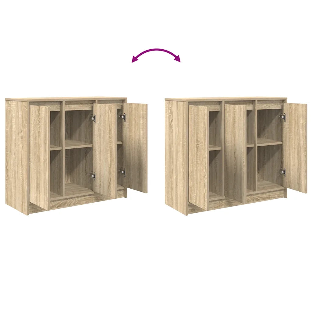 Credenza Rovere Sonoma 85x34x76 cm in Legno Multistrato 861627