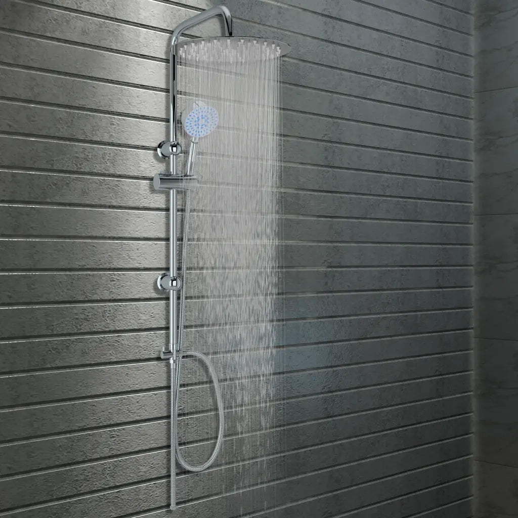 Set per Doccia a Doppio Soffione con Doccetta Acciaio Inox CFW8398441