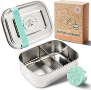 Borsa per pasti per bambini - Scatola per pranzo in acciaio inossidabile - 0,8 L - Verde