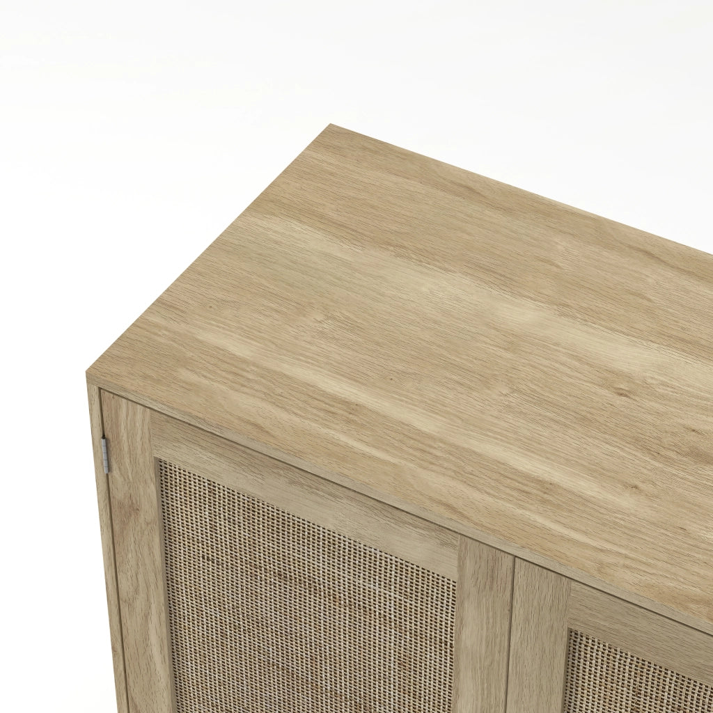 Credenza con 2 ante e 2 vani aperti; per soggiorno; in MDF e legno; 80x40x88 cm