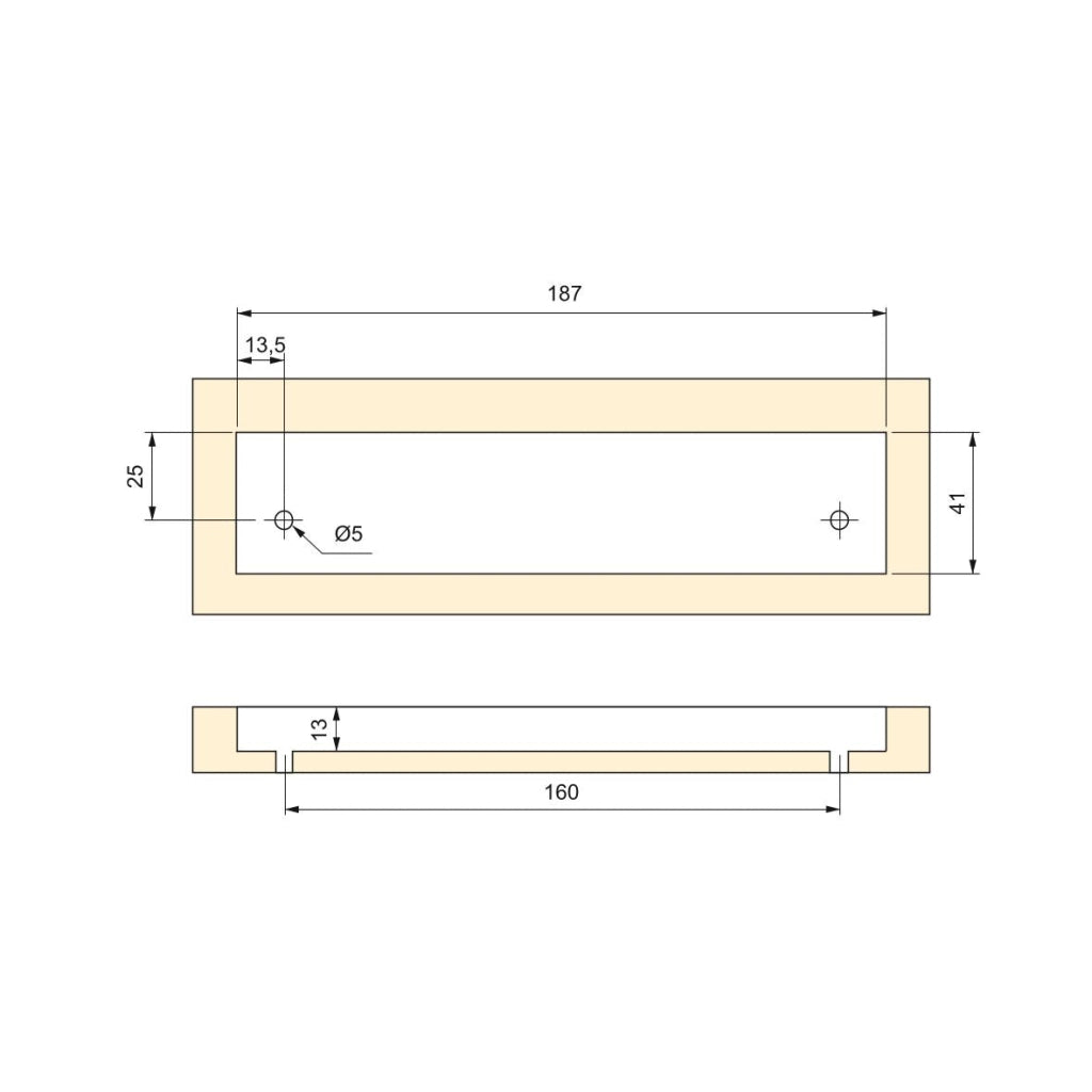 Maniglie per Mobile Interasse 160 mm Alluminio Anodizzato Opaco 20 Pezzi Emuca