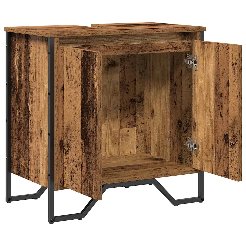 Mobile Lavabo | Armadio per Lavabo da Bagno Legno vecchio 60 x 35 x 60 cm