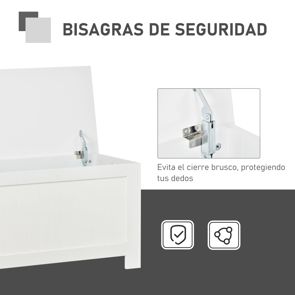 Baule per Soggiorno e Ingresso ¨C zephmum ¨C 81x40x46 cm Bianco
