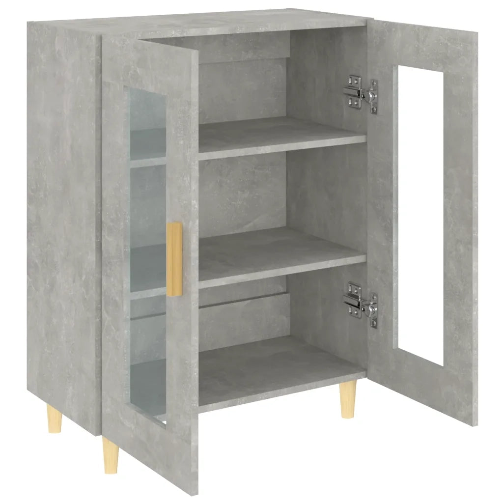 Credenza | Madia | Buffet da pranzo | Armadio da pranzo Grigio Cemento 69,5x34x90 cm in Legno Multistrato