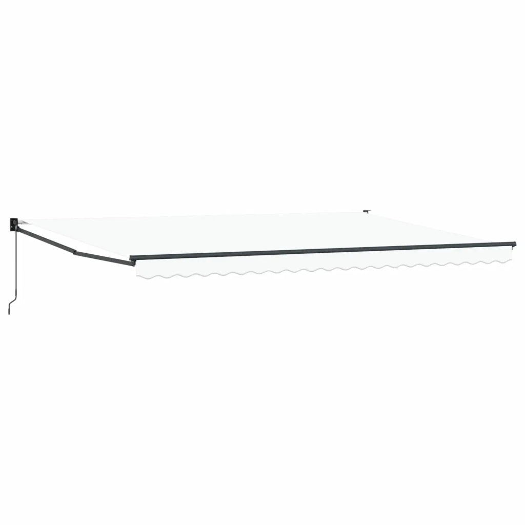 Tenda da Sole-Tenda parasole per balcone Bianco 500 ¡Á 300 cm Poliestere e Metallo