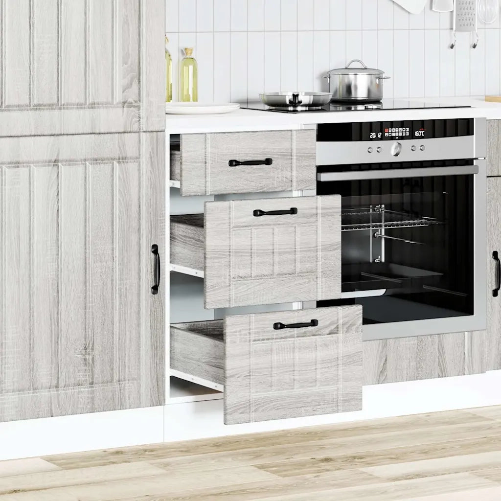 Base da Cucina Lucca Grigio Sonoma in Legno Multistrato 854236