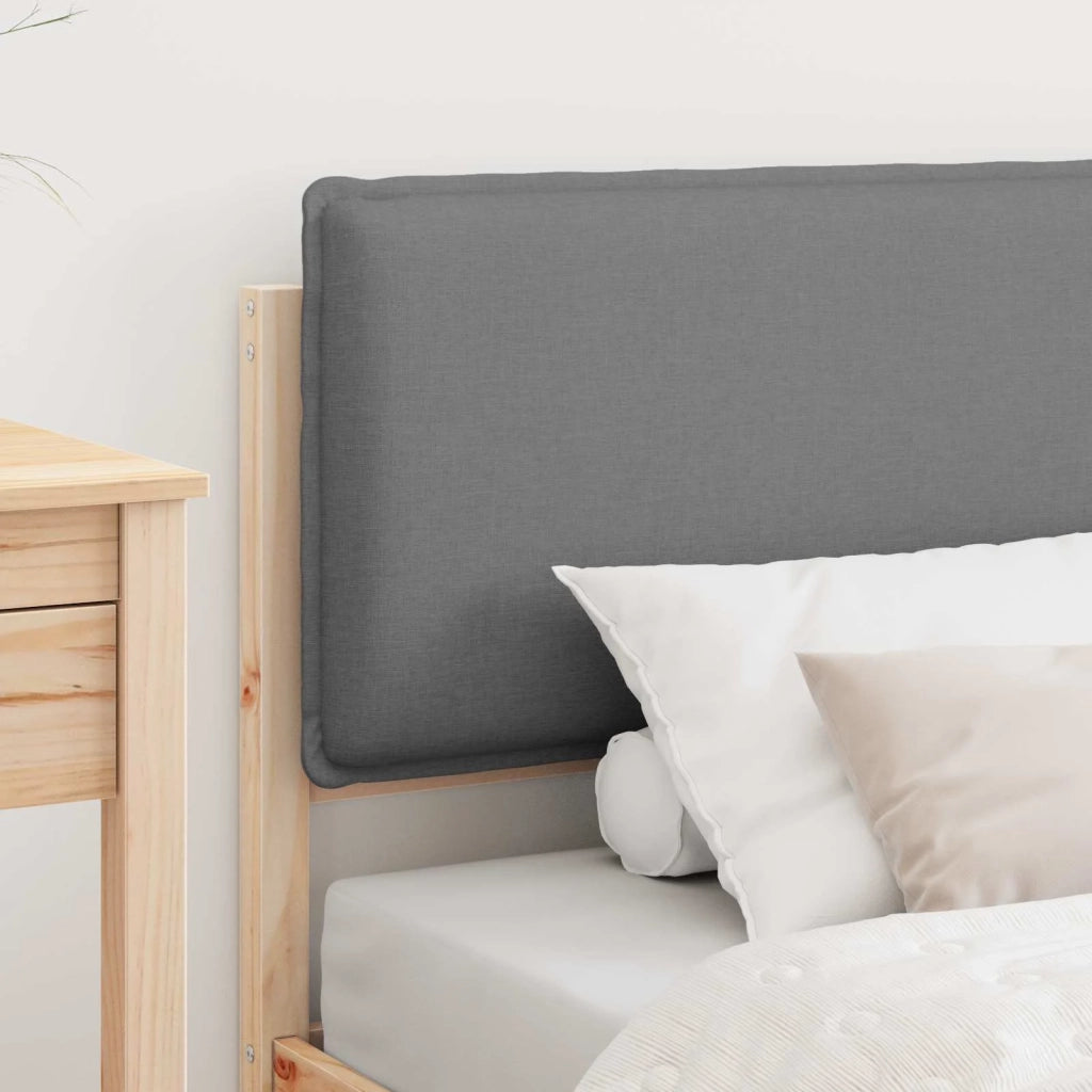 Letto con Testiera Rivestita Grigio chiaro 75 x 190 cm