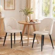 SEDIA IMBOTTITA IN VELLUTO BEIGE SET DA 2 PEZZI CON SCHIENALE