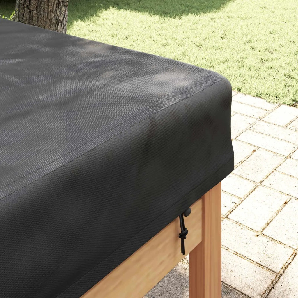 Copertura Tavolo Tinta unita Nero 242 x 102 x 15 cm Tessuto 4106127