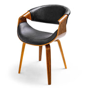 Yorkshire - Poltroncina in legno massello e letherette nera