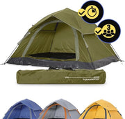 Tenda da Campeggio Leggera per 2-3 Persone | Impermeabile e Rapida da Montare | Ideale per Escursioni e Festival | Protezione contro Vento e Sole