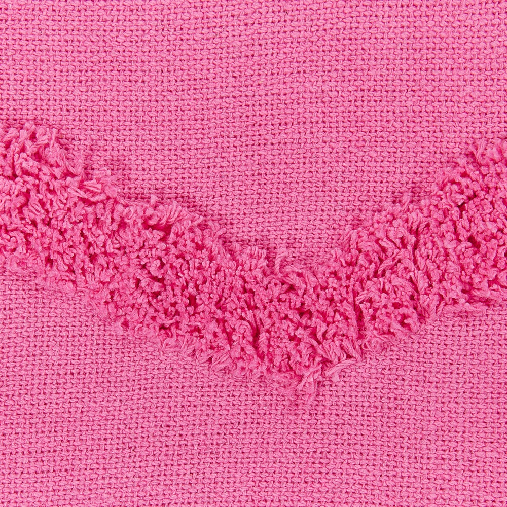Coperta in cotone rosa con frange e motivo geometrico 125 x 150 cm stile boho soggiorno camera da letto accessorio divano