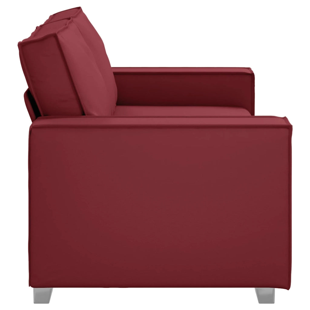 Divano a due posti Rosso Vino 180 cm Pelle Sintetica 4105054