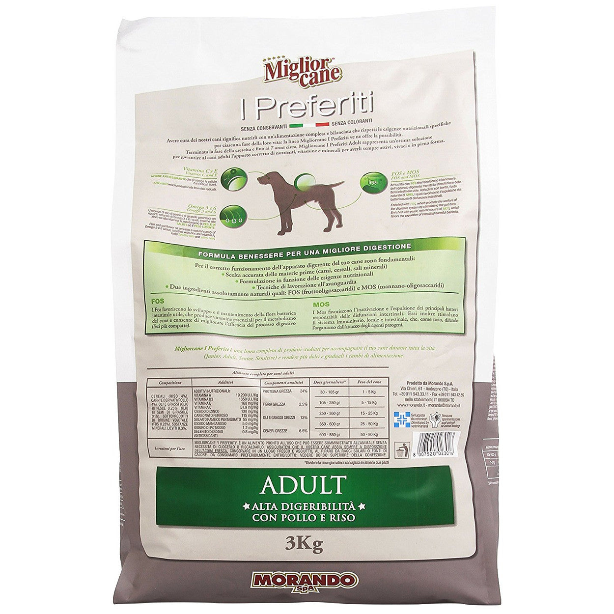 Morando migliorcane i preferiti croccantini per adulti multipack da 5 pacchi da 3 kg ciascuno