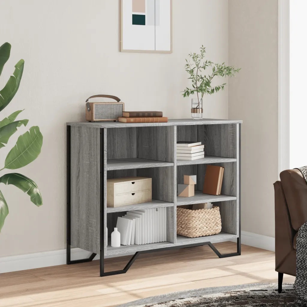 Credenza-Buffet-Armadio da cucina Grigio Sonoma 91x35,5x74,5 cm in Legno Multistrato