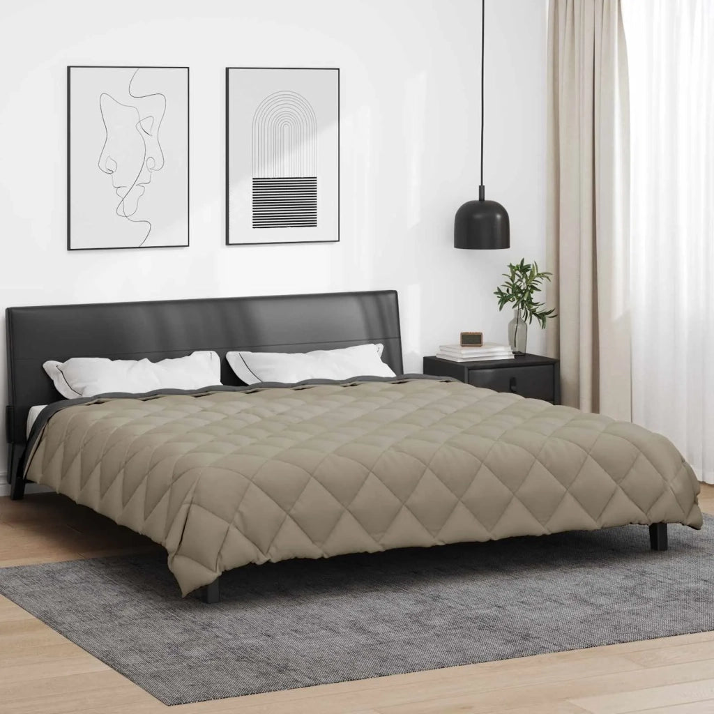 Piumone | Duvet Invernale Grigio chiaro e Antracite 200 x 240 cm