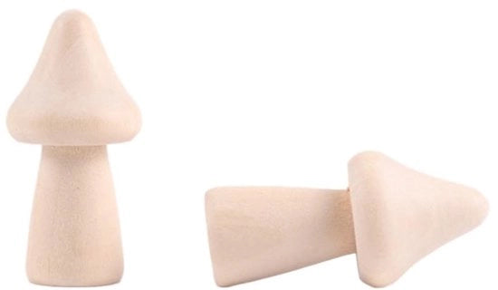 Set di Funghi in Legno 10 Pezzi - Decorazione Naturale - Progetti di Fai da Te - Diversi Dimensioni - Funghi in Legno per la Decorazione