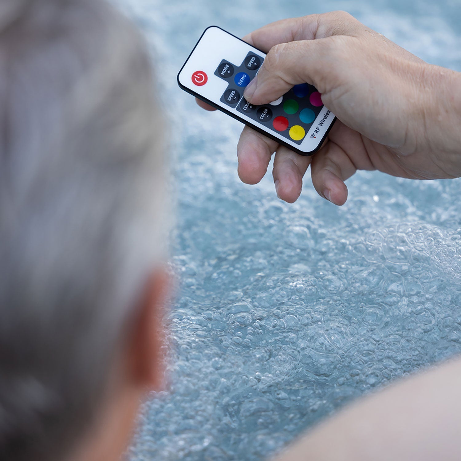 Vasca Idromassaggio da Esterno Spa Smontabile 180x180x65 cm 6 Persone Oslo Plus Pannello OLED