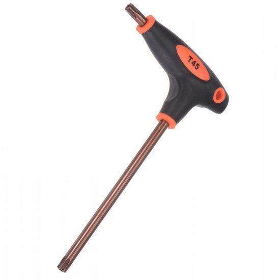Chiave Torx T45 Antisabotaggio con Manubrio T e Estremità Doppia in Acciaio S2