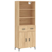 Credenza | Madia | Buffet da pranzo | Armadio da pranzo Rovere Sonoma 69,5x34x180 cm in Legno Multistrato