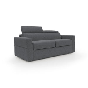 Avalon Divano letto con materasso H18 220 cm (mat. 160x197 cm) azzurro