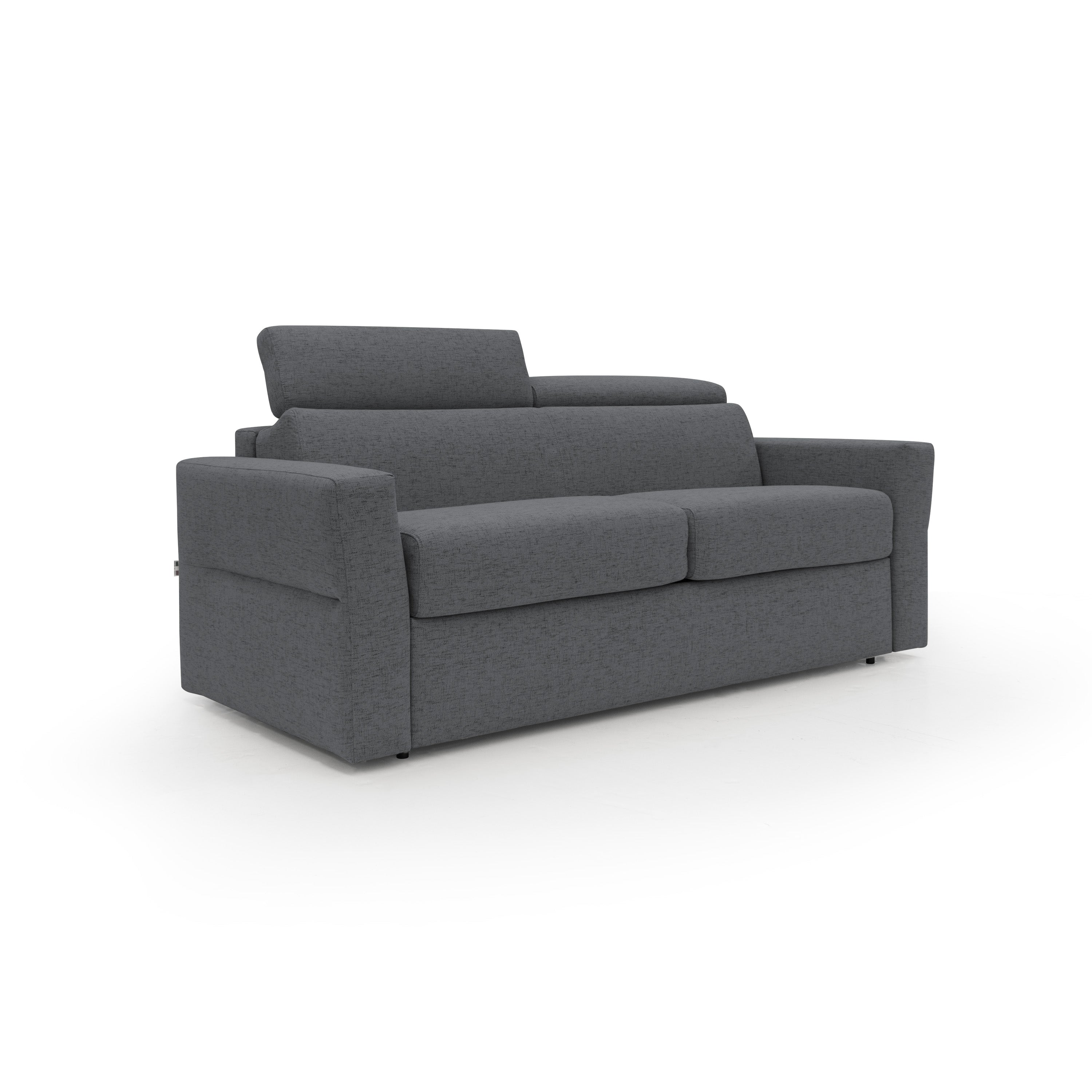 Avalon Divano letto con materasso H18 200 cm (mat. 140x197 cm) azzurro