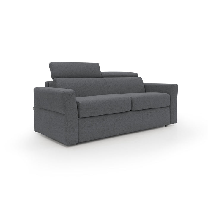 Avalon Divano letto con materasso H18 200 cm (mat. 140x197 cm) azzurro