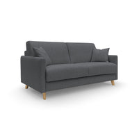 Edgar Divano letto matrimoniale in tessuto felis impermeabile T03 200 cm (mat. 160x197) antracite