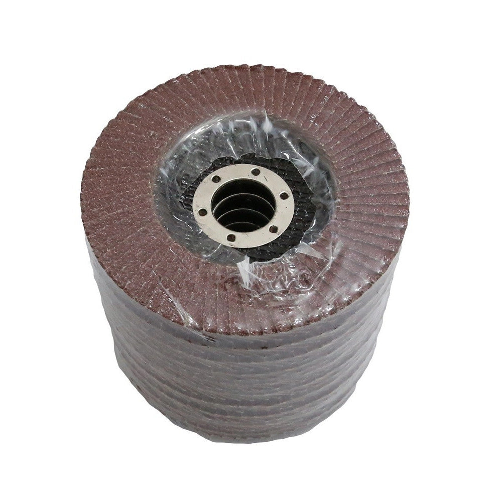 Trade Shop - Set 10 Disco Abrasivo Lamellare Diametro 115x22.23mm Grana 40 Per Smerigliatrice -
