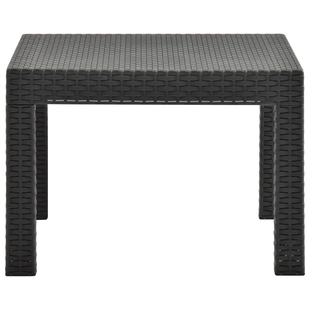 Tavolo da Giardino-Tavolo da esterno Antracite 58x58x41 cm in Rattan PP