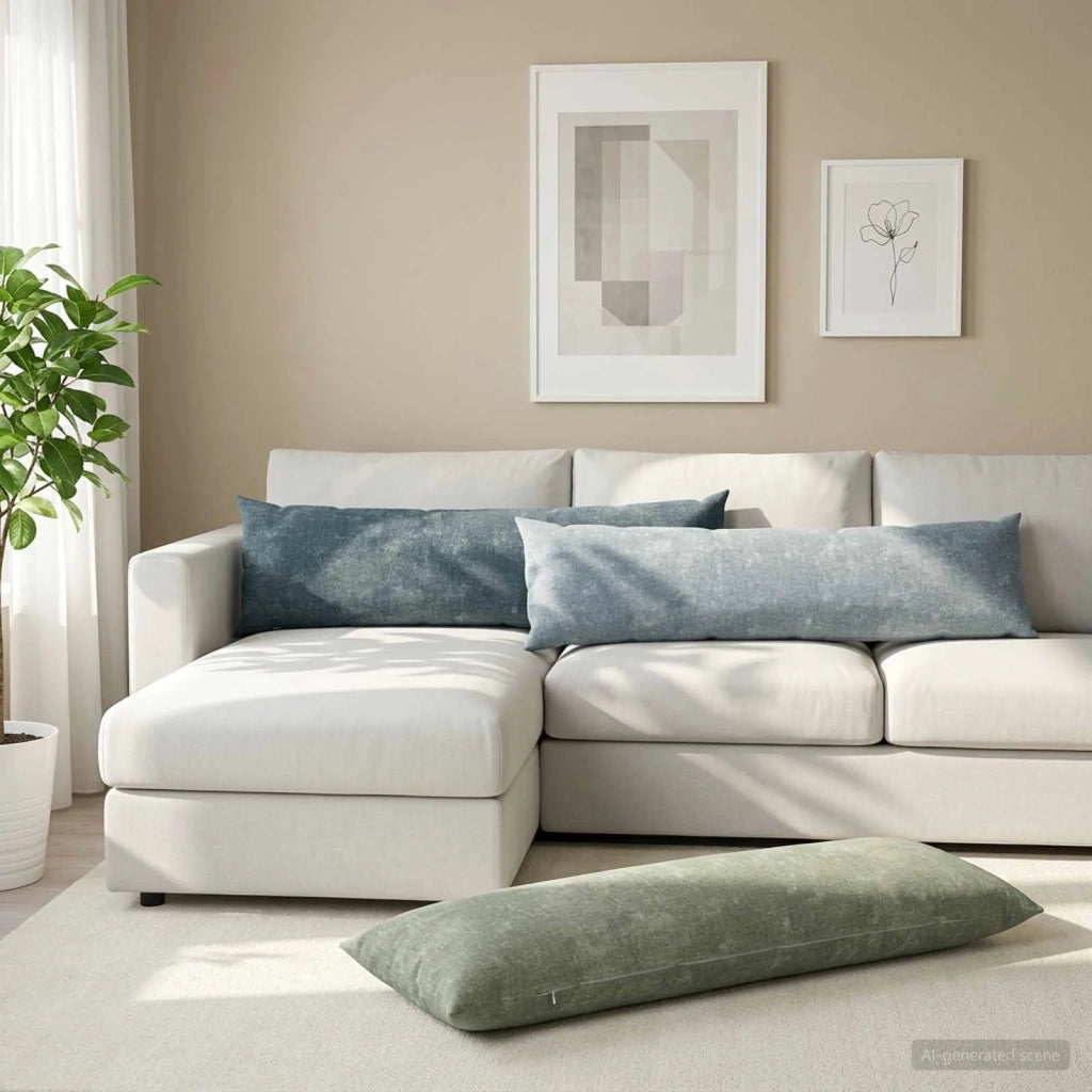 Federa 2 pz HEERLEN Verde 40 x 145 cm Tessuto Chenille 908930