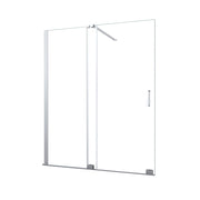 Parete Doccia 8 Mm Walk In Scorrevole Reversibile Altezza 200 Cm.130 regolabile 126-130 cm