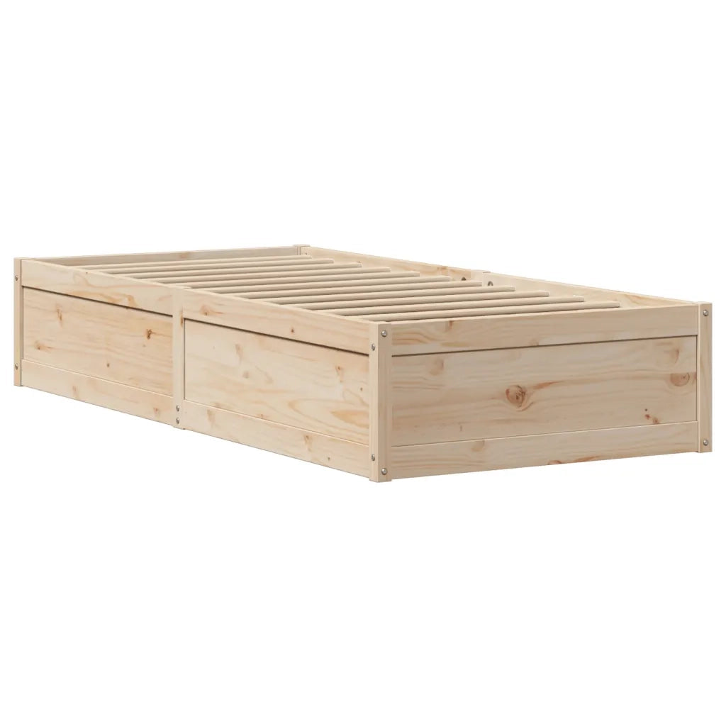 vidaXL Giroletto con Testiera 90x190 cm in Legno Massello di Pino