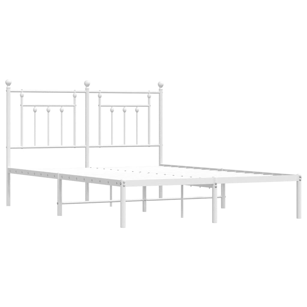 Giroletto con Testiera Metallo Bianco 140x200 cmcod mxl 105778