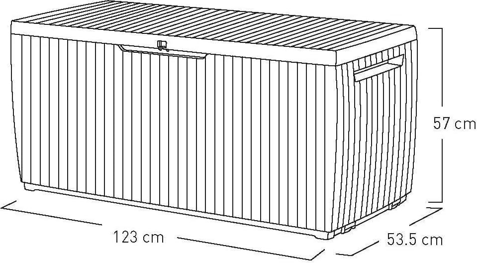 Baule Cassapanca da Esterno 123x57x54 cm in Resina Keter Springwood Marrone