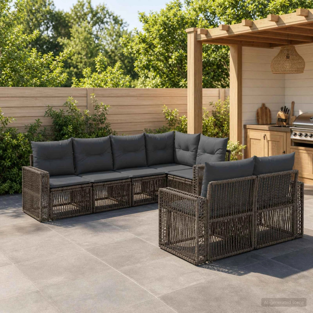 Set Divano da Giardino 7 pz 7-Numero di posti 3435182