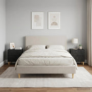 Comodino 2 pz Nero 43 x 34,5 x 48 cm Legno ingegnerizzato 894988