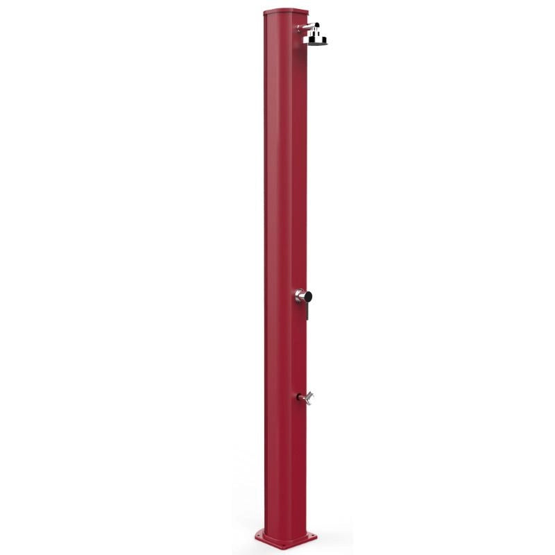 Doccia Solare Big Jolly 40 Litri In Alluminio Con Lavapiedi Colore Rossa Cv-A320/3027