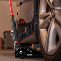 Martinetto idraulico 3 t 85-500mm Cric sollevatore a carrello con doppio pistone