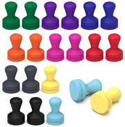 20 pezzi di magneti per frigorifero 8 x 14 mm - magneti neodymium per frigorifero, tabella magnetica, lavagna bianca, tabellone (10 colori, siliconi colorati)