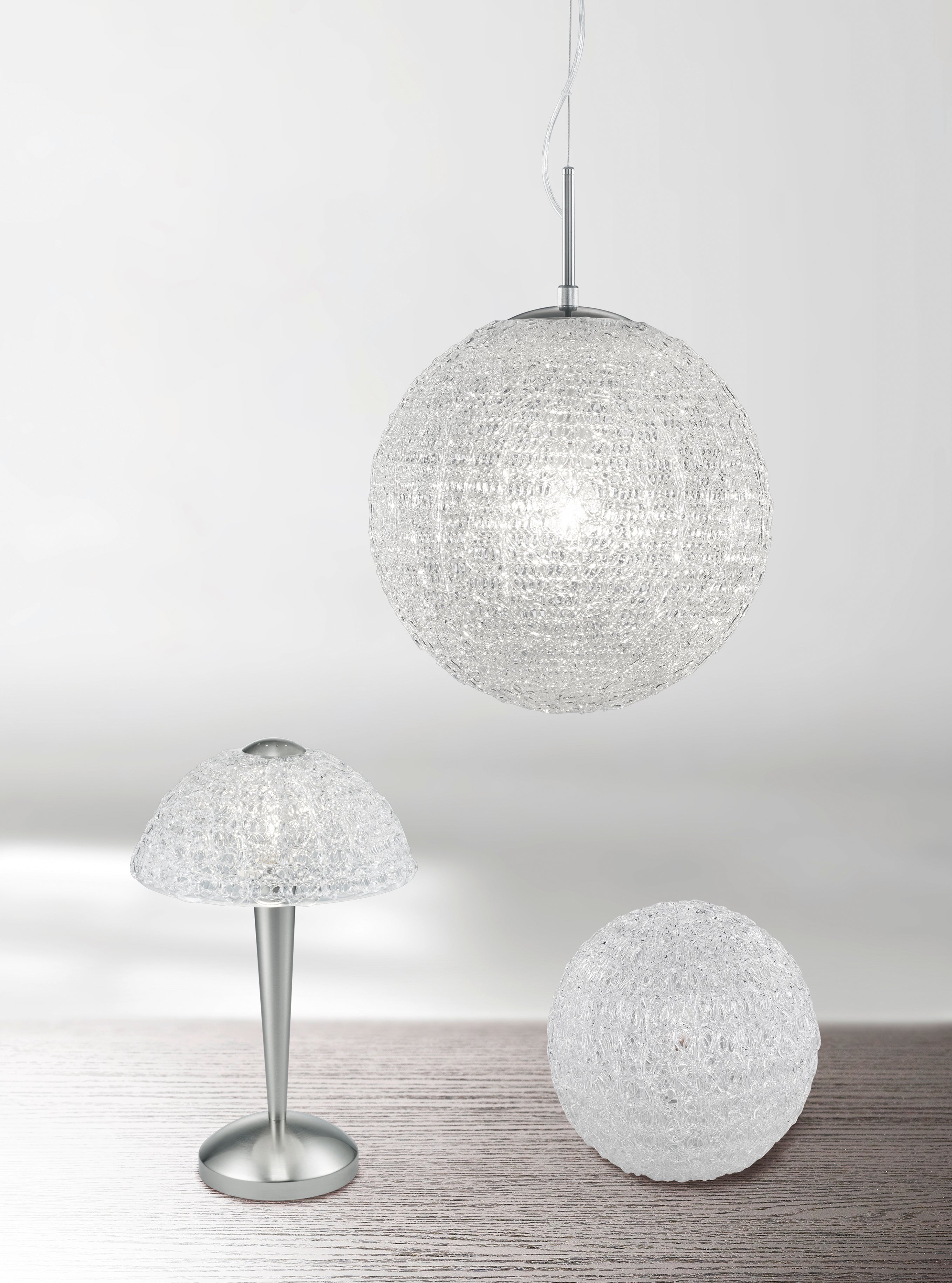 Lampada a Sospensione da Interno  E27 in Metallo Nickel Opaco