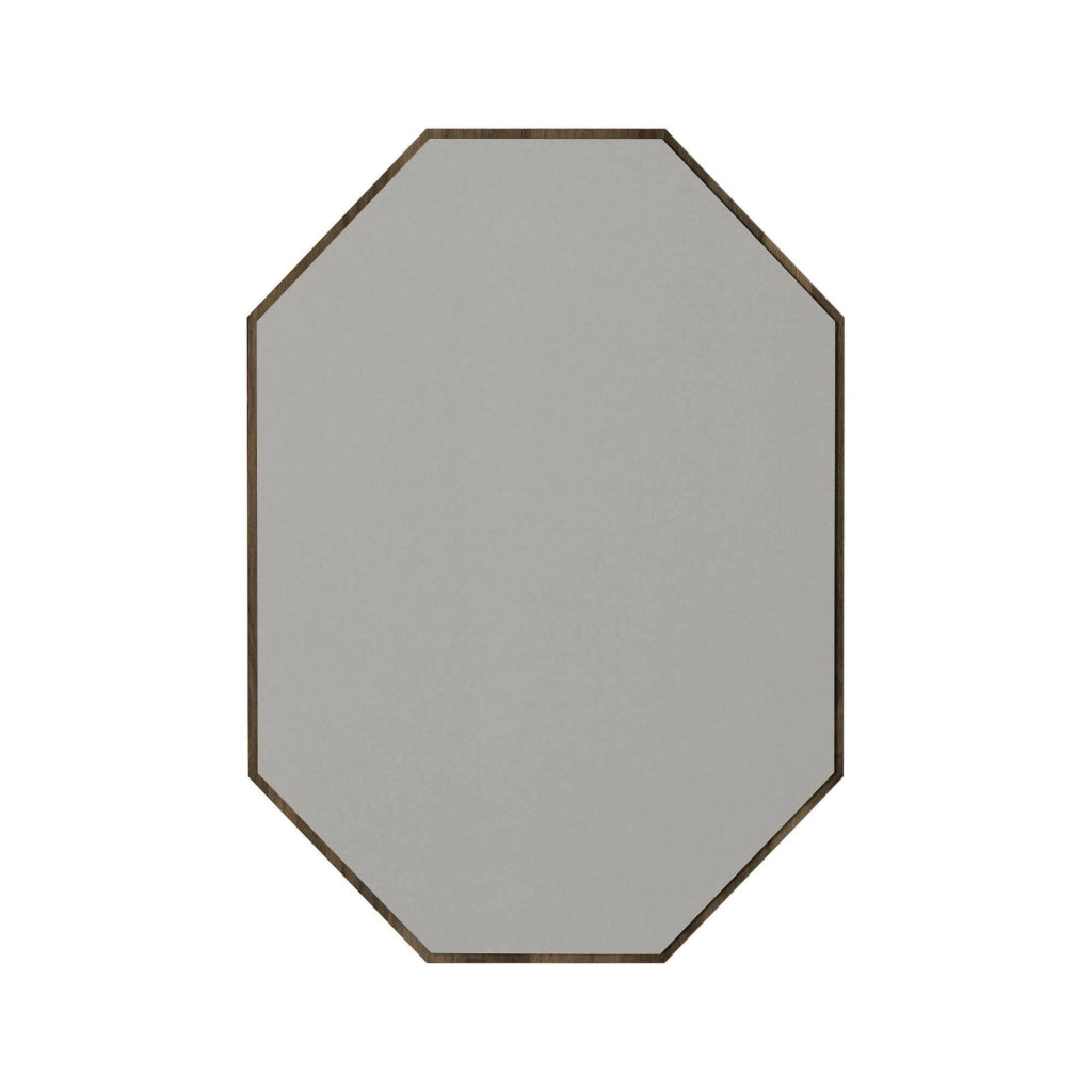 Giudice, Specchio Forma Ottagonale, 2x70h cm Marrone Noce