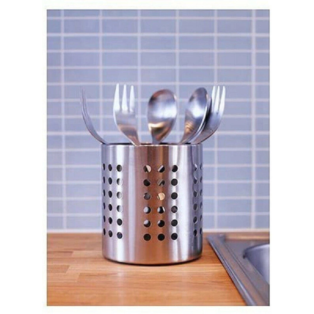 Trade Shop - Set 2 Portaposate Forato Acciaio Scolaposate Da Cucina Portautensili Organizer -