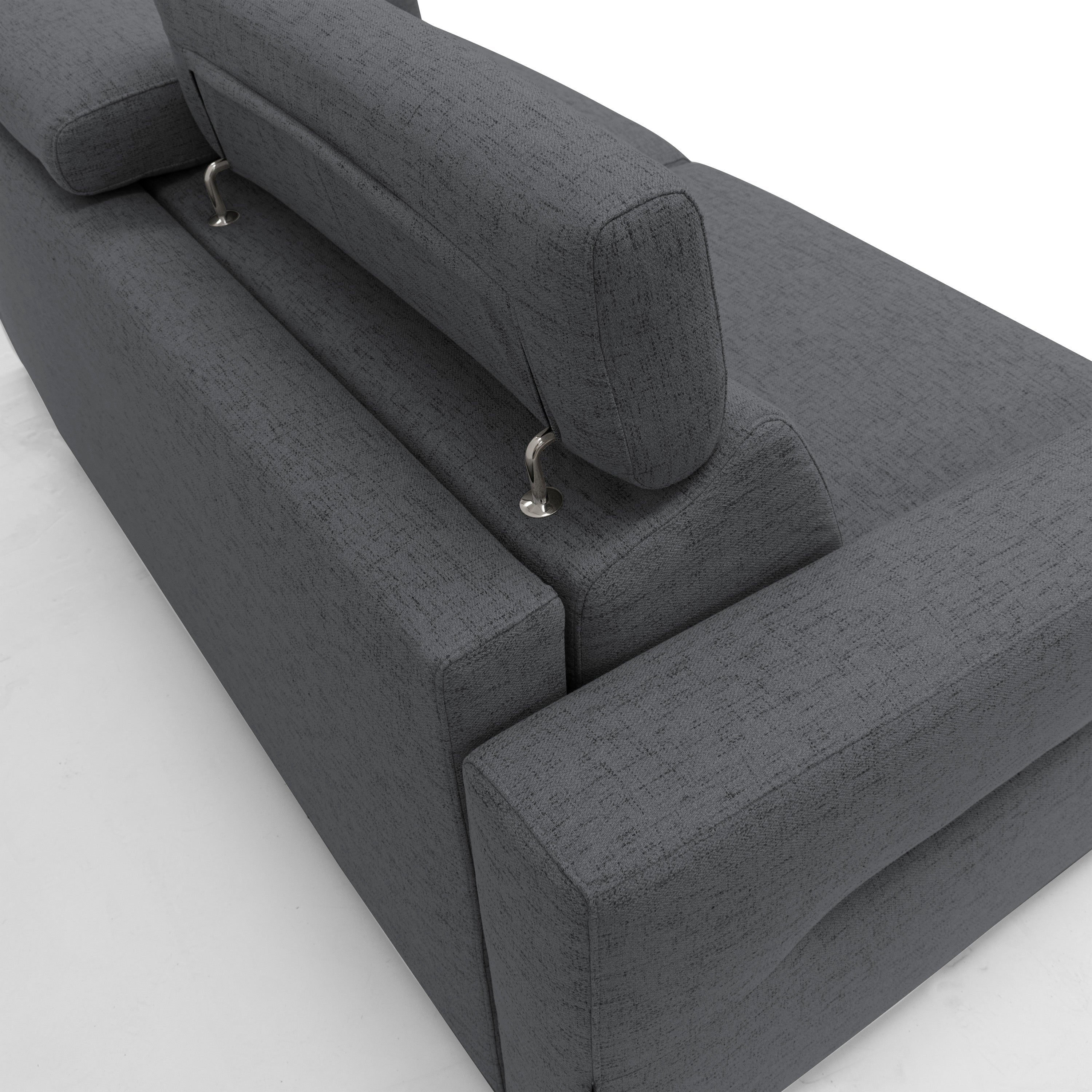 Avalon Divano letto con materasso H18 200 cm (mat. 140x197 cm) azzurro